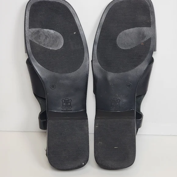 Sleek Black Women's Sandals - Picture 4 of 5